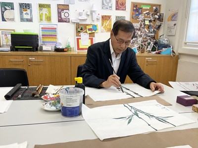 Thưởng lãm không gian thiền – thư pháp – hội họa của Trần Kim Hòa tại TP.HCM