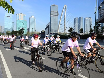 Đạp xe hữu nghị Việt Nam – Nhật Bản lan tỏa thông điệp sống xanh