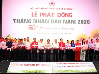 Hội Chữ thập đỏ TP.HCM phát động Tháng Nhân đạo 2026