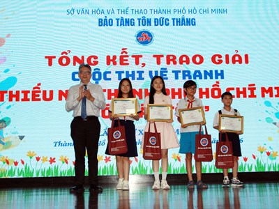 Trao 92 giải cuộc thi vẽ tranh “Thiếu nhi TP.HCM với Bác Tôn”