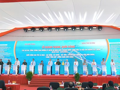 Cà Mau khởi công nhiều dự án trọng điểm chiến lược 