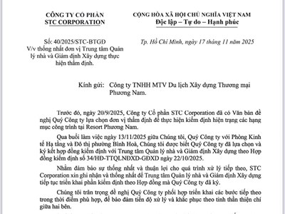 STown Gateway và Resort Phương Nam mời Trung tâm HMCIC xác định thiệt hại để bồi thường