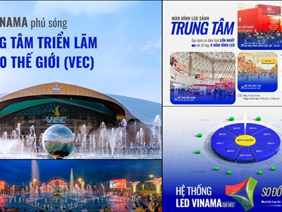 VINAMA khai thác độc quyền hệ thống màn hình LED tại Trung tâm Triển lãm Quốc gia