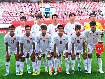 U19 Việt Nam thi đấu cố gắng trước U19 Hàn Quốc tại giải quốc tế ở Trung Quốc