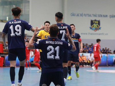 Thái Sơn Nam TP.HCM toàn thắng ở lượt đi Giải Futsal HDBank VĐQG 2024
