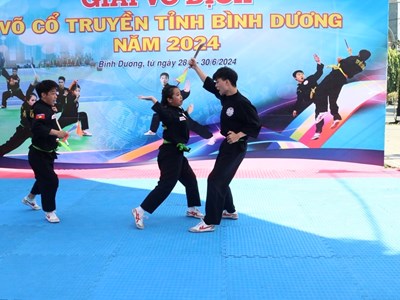 Hơn 100 VĐV tham dự Giải vô địch võ cổ truyền tỉnh Bình Dương 2024