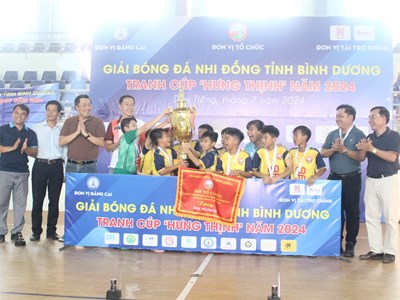 Bế mạc Giải bóng đá nhi đồng tỉnh Bình Dương năm 2024