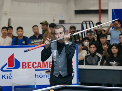 Cơ thủ số 2 thế giới vô địch Giải Billiards Carom 3 băng Quốc tế Bình Dương 2024