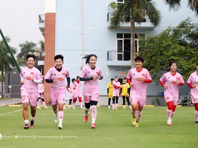 Tuyển nữ Việt Nam chuẩn bị cho chuyến tập huấn tại Cộng hoà Séc