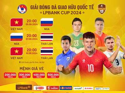 Mở bán vé trực tiếp Giải giao hữu quốc tế LPBank Cup 2024