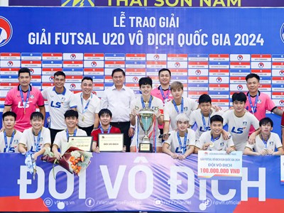 Thái Sơn Bắc vô địch Giải Futsal U20 quốc gia 2024 