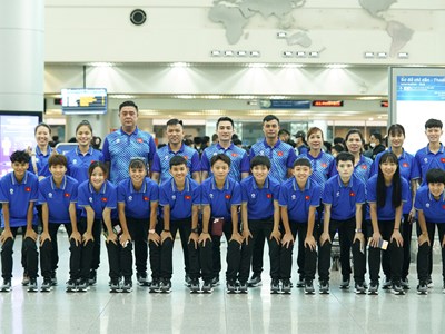 Tuyển Futsal nữ Việt Nam lên đường dự giải quốc tế ở Thái Lan