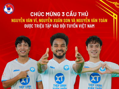 Tuyển Việt Nam bổ sung thêm 3 cầu thủ của Nam Định, chuẩn bị cho ASEAN Cup 2024