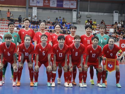 Tuyển Futsal nữ Việt Nam thắng trận ra quân tại vòng loại giải châu Á 
