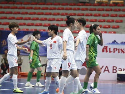 Tuyển Futsal nữ Việt Nam thắng đậm tại vòng loại giải châu Á 