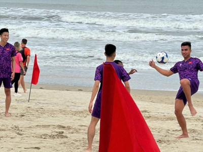 Tuyển bóng đá bãi biển Việt Nam tích cực tập luyện, chuẩn bị cho gải châu Á