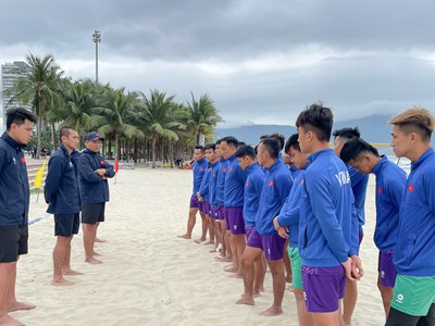 Đội tuyển bóng đá bãi biển Việt Nam tích cực chuẩn bị cho giải châu Á