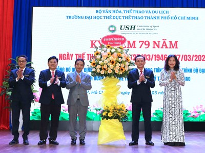 Trường Đại học TDTT TP.HCM tổ chức gặp mặt nhân kỷ niệm 79 năm Ngày Thể thao Việt Nam