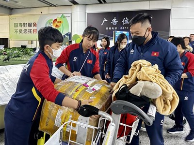 Đội tuyển Futsal nữ Việt Nam đã tới Nội Mông (Trung Quốc), sẵn sàng cho giải châu Á