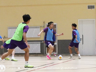 Đội tuyển Futsal nữ Việt Nam trở lại tập luyện, chuẩn bị cho trận đấu với Nhật Bản