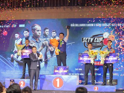 Bao Phương Vinh vô địch giải Billiards Carom 3 băng có tiền thưởng lớn nhất Việt Nam