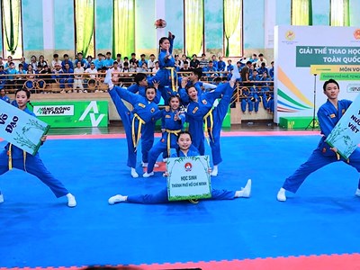 Ấn tượng võ nhạc Vovinam tại Giải thể thao học sinh toàn quốc 2025