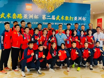 Wushu Việt Nam xếp hạng ba toàn đoàn giải châu Á