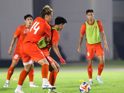 U23 Việt Nam tích cực tập luyện chuẩn bị cho trận đấu với Lào