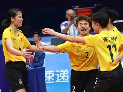 Đánh bại Thái Lan, cầu mây nữ Việt Nam vô địch thế giới