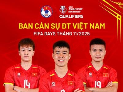 Ban cán sự mới của đội tuyển Việt Nam trước trận đấu với Lào