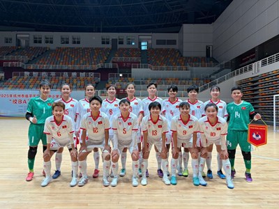 Đội tuyển Futsal nữ Việt Nam bất phân thắng bại với Trung Quốc