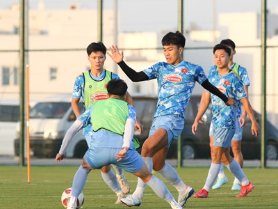 U23 Việt Nam chuẩn bị cho trận giao hữu với U23 Syria