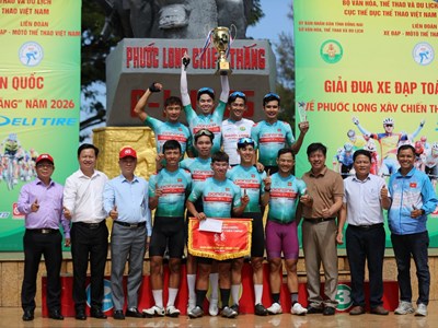 Bế mạc Giải xe đạp toàn quốc “Về Phước Long xây chiến thắng” năm 2026