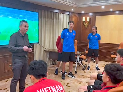 Lãnh đạo VFF động viên U23 Việt Nam trước trận đấu quan trọng với U23 Saudi Arabia
