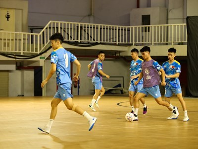 Đội tuyển Futsal Việt Nam tập buổi đầu tiên tại Indonesia, chuẩn bị cho giải châu Á