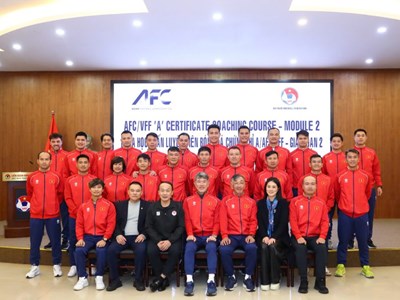 Bế mạc khóa học HLV bóng đá chứng chỉ A/AFC/VFF