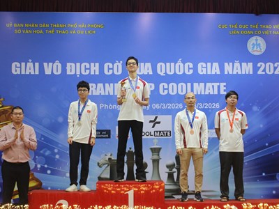 Bế mạc Giải cờ vua VĐQG 2026