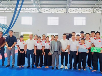 Thứ trưởng Hoàng Đạo Cương thăm và kiểm tra công tác huấn luyện tại Trung tâm Huấn luyện Thể thao Quốc gia