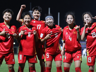 Thắng Myanmar, U17 nữ Việt Nam vào tứ kết giải châu Á 