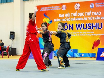 Phường Xuân Hòa nhất toàn đoàn Giải Wushu Đại hội TDTT TP.HCM 2026 