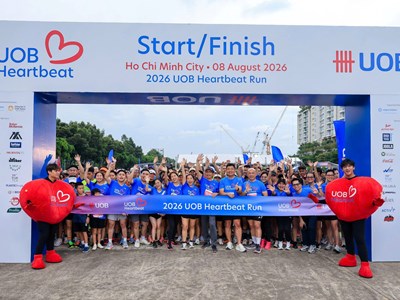 Giải chạy bộ UOB Heartbeat Run 2026 gây quỹ hơn 950 triệu đồng giúp đỡ trẻ em có hoàn cảnh khó khăn
