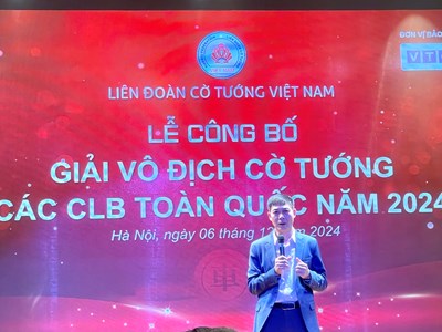 Hơn 120 VĐV tham dự Giải Vô địch cờ tướng các câu lạc bộ toàn quốc