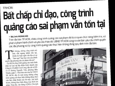 Khó hiểu với cách xử lý quảng cáo sai quy định tại TP.HCM