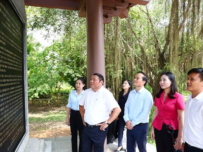Trước bia Di tích lịch sử Nha Thông tin, tự hào chặng đường 80 năm ngành Văn hóa