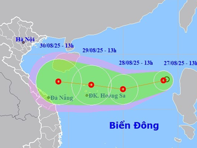 Thông tin về áp thấp nhiệt đới trên Biển Đông
