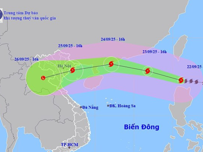 Siêu bão Ragasa hướng vào Biển Đông