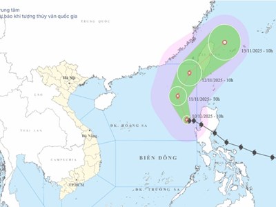 Bão số 14 Fung Wong đã vào Biển Đông, mạnh cấp 13, giật cấp 16