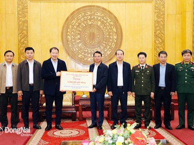 Tỉnh Đồng Nai hỗ trợ tỉnh Ninh Bình và Thanh Hóa khắc phục hậu quả thiên tai