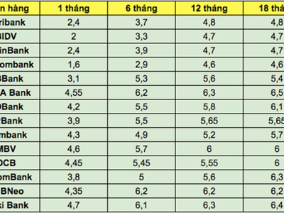 Gửi tiền ngân hàng nào lời nhất tháng 12?