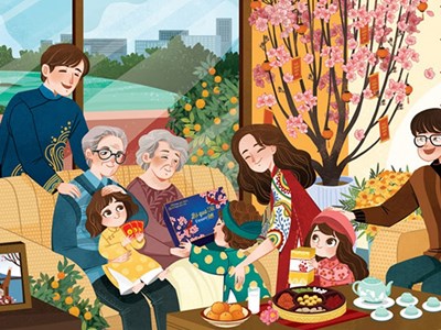 Tết về nhà, niềm vui trọn vẹn bên bố mẹ